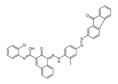 2-Naphthalenecarboxamide, N-(2-chlorophenyl)-3-hydroxy- 4-[[2-methyl-4-[(9-oxo-9H-fluoren-2-yl)azo]phenyl ]azo]- Structure