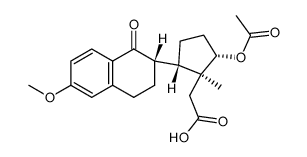17 beta-acetoxy-3-methoxy-9-oxo-9,11-secoestra-1,3,5(10)-trien-11-oic acid Structure