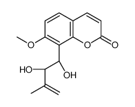 8-[(1R,2R)-1,2-dihydroxy-3-methylbut-3-enyl]-7-methoxychromen-2-one结构式