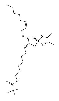 (Z)-8-((diethoxyphosphoryl)oxy)-8-((1Z,3Z)-nona-1,3-dien-1-yloxy)oct-7-en-1-yl pivalate结构式