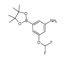 3-(difluoromethoxy)-5-(4,4,5,5-tetramethyl-1,3,2-dioxaborolan-2-yl)aniline structure