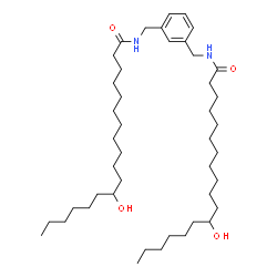 Octadecanamide, N,N-1,3-phenylenebis(methylene)bis12-hydroxy- Structure