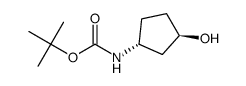 tert-butyl [(1R,3R)-3-hydroxycyclopentyl]carbamate structure