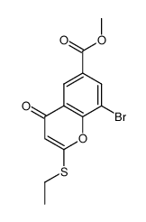 methyl 8-bromo-2-(ethylthio)-4-oxo-4H-chromene-6-carboxylate结构式