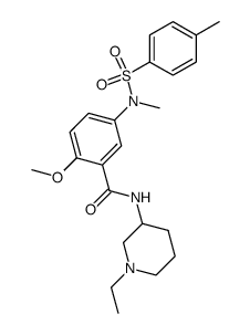 N-(1-ethyl-3-piperidinyl)-2-methoxy-5-(N-methyl-N-(4-toluenesulfonyl)amino)benzamide Structure