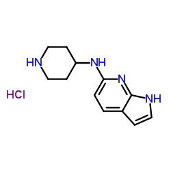 N-(4-Piperidinyl)-1H-pyrrolo[2,3-b]pyridin-6-amine hydrochloride (1:1) Structure