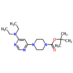 4-(6-Diethylamino-pyrimidin-4-yl)-piperazine-1-carboxylic acid tert-butyl ester Structure