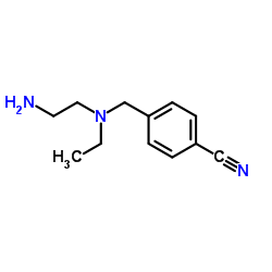 4-{[(2-Aminoethyl)(ethyl)amino]methyl}benzonitrile结构式