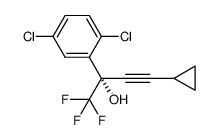 (S)-4-cyclopropyl-2-(2,5-dichloro-phenyl)-1,1,1-trifluoro-but-3-yn-2-ol结构式