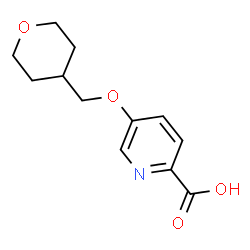 5-(Oxan-4-ylmethoxy)pyridine-2-carboxylic acid结构式