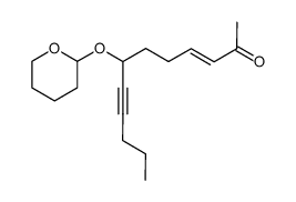 (E)-7-((tetrahydro-2H-pyran-2-yl)oxy)dodec-3-en-8-yn-2-one结构式