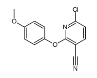 6-chloro-2-(4-methoxyphenoxy)pyridine-3-carbonitrile结构式