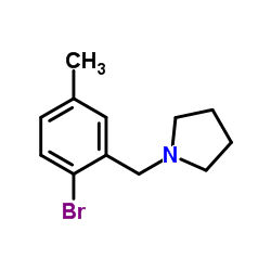 1-[(2-Bromo-5-methylphenyl)methyl]-pyrrolidine结构式
