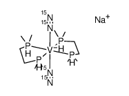 trans-sodium-vanadium(-I)((15)N2)2(bis(dimethylphosphino)ethane)2结构式