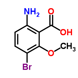 6-氨基-3-溴-2-甲氧基苯甲酸结构式