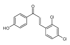 3-(2,4-dichlorophenyl)-1-(4-hydroxyphenyl)prop-2-en-1-one结构式