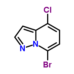 7-Bromo-4-chloropyrazolo[1,5-a]pyridine结构式