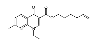 1-ethyl-7-methyl-4-oxo-1,4-dihydro-1,8-naphthyridine-3-carboxylic acid 5-hexene ester结构式
