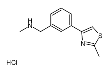 N-methyl(3-(2-methylthiazol-4-yl)phenyl)methanamine hydrochloride Structure