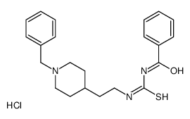 N-[2-(1-benzyl-4-piperidyl)ethylthiocarbamoyl]benzamide hydrochloride Structure