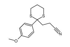 3-[2-(4-methoxyphenyl)-1,3-dithian-2-yl]propanenitrile Structure