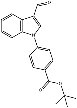 4-(3-Formyl-indol-1-yl)-benzoic acid tert-butyl ester结构式