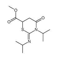 Tetrahydro-3-isopropyl-2-(isopropylimino)-4-oxo-2H-1,3-thiazine-6-carboxylic acid methyl ester结构式