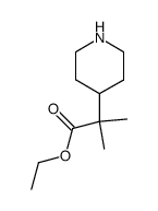 α,α-dimethyl-4-piperidineacetic acid ethyl ester Structure