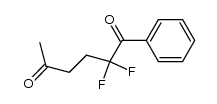 2,2-difluoro-1-phenylhexane-1,5-dione结构式