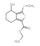 4-羟基-3-(甲基硫代)-4,5,6,7-四氢苯并[c]噻吩-1-羧酸乙酯结构式