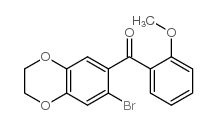 Methanone,(7-bromo-2,3-dihydro-1,4-benzodioxin-6-yl)(2-methoxyphenyl)- Structure