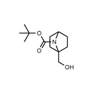 1-(羟甲基)-7-氮杂双环[2.2.1]庚烷-7-羧酸叔丁酯结构式