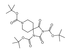 1-T-BOC-PIPERIDINE-4-SPIRO-5'-[1',3'-BIS-T-BOC]-HYDANTOIN structure