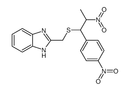 2-[[2-nitro-1-(4-nitrophenyl)propyl]sulfanylmethyl]-1H-benzimidazole结构式