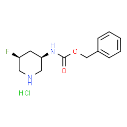 苯甲基 ((3R,5S)-5-氟哌啶-3-基)氨基甲酯盐酸结构式