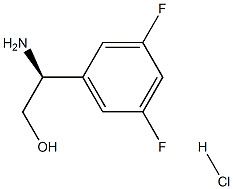 (S)-2-氨基-2-(3,5-二氟苯基)乙醇盐酸盐结构式