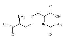 (2S)-4-(2-acetamido-2-carboxy-ethyl)sulfanyl-2-amino-butanoic acid结构式