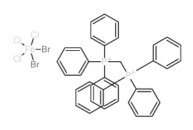 monoiron(V) mono(methylenebis(triphenylphosphonium)) dibromide trichloride Structure