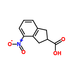 4-Nitro-2-indanecarboxylic acid structure