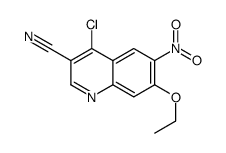 4-氯-3-氰基-7-乙氧基-6-硝基喹啉结构式
