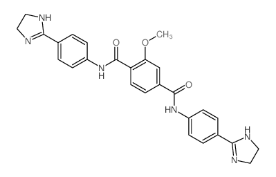 1, 4-Benzenedicarboxamide, N,N-bis[4- (4, 5-dihydro-1H-imidazol-2-yl)phenyl]-2-methoxy-结构式