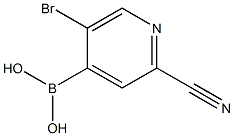 5-Bromo-2-cyanopyridine-4-boronic acid结构式