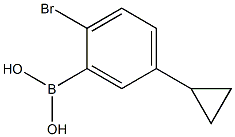 (2-bromo-5-cyclopropylphenyl)boronic acid结构式