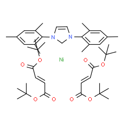 (1,3-二均三甲苯基咪唑-2-亚基)镍(0)双(富马酸二叔丁酯)结构式
