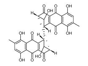 7,8,16,17-Tetrahydro-1,4,11,14,19,20-hexahydroxy-2,13-dimethyl-7,17:8,16-dimethanocyclodeca[1,2-b:5,6-b']dinaphthalene-5,6,9,10,15,18-hexone结构式