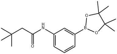 3,3-dimethyl-N-[3-(tetramethyl-1,3,2-dioxaborolan-2-yl)phenyl]butanamide结构式