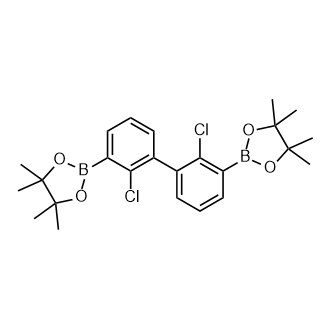 2,2'-(2,2'-Dichloro-[1,1'-biphenyl]-3,3'-diyl)bis(4,4,5,5-tetramethyl-1,3,2-dioxaborolane) Structure