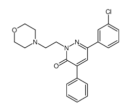6-(3-chlorophenyl)-2-(2-morpholin-4-ylethyl)-4-phenylpyridazin-3-one结构式