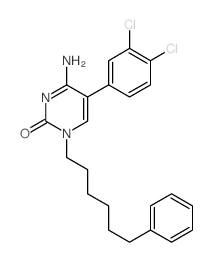 2(1H)-Pyrimidinone,4-amino-5-(3,4-dichlorophenyl)-1-(6-phenylhexyl)- picture