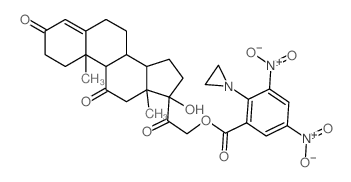 Cortisone,21-[2-(1-aziridinyl)-3,5-dinitrobenzoate] (8CI)结构式